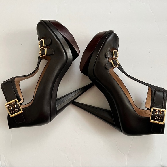 Velvet Angels Socialista Leather Platform Stilettos - Picture 7 of 16